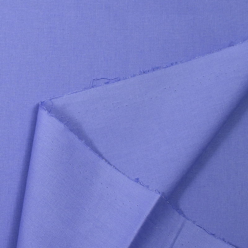 Popeline de coton bleu bleuet