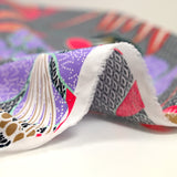 Ankara morado y algodón rosa elastane