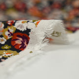 Ottoman viscose pancake printed flowers sea back