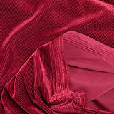 Jersey de velours côtelé rouge foncé