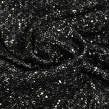 Tweed de polyester noir et écru