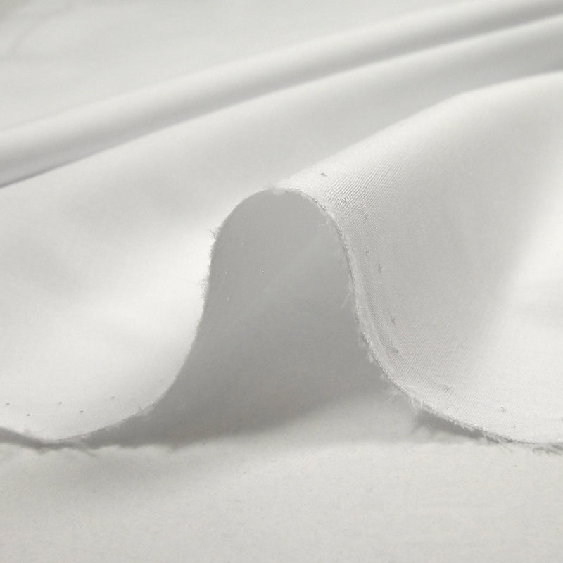 Snow white cotton poplin