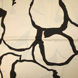Satin de viscose imprimé vibration marron fond écru