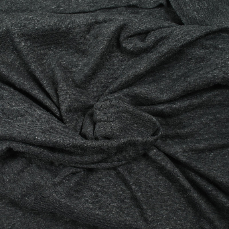 Jersey de lin viscose réglisse