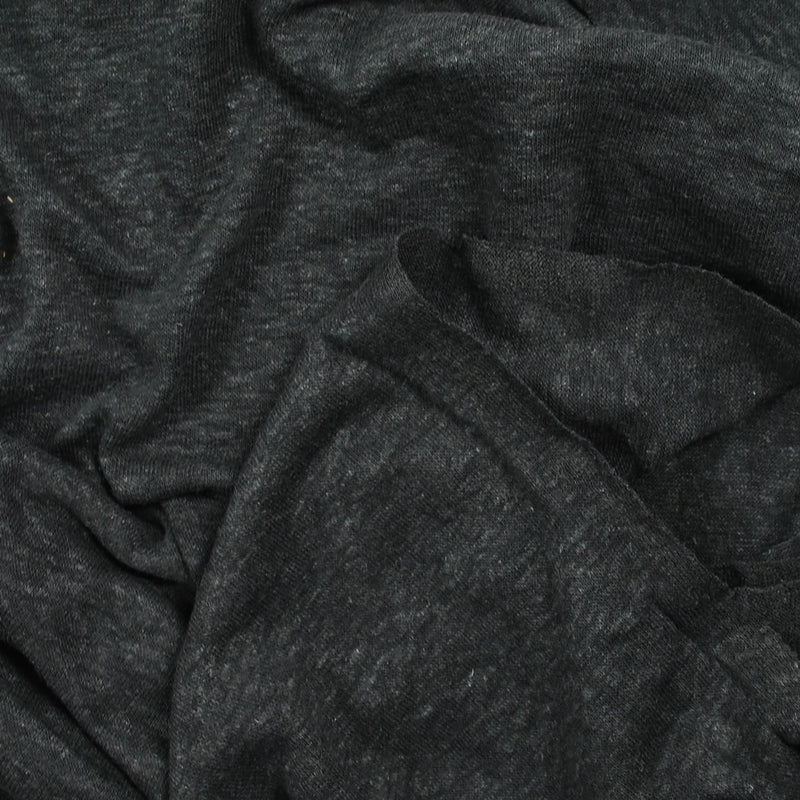 Jersey de lin viscose réglisse