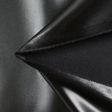 Satin duchesse stretch ciré noir