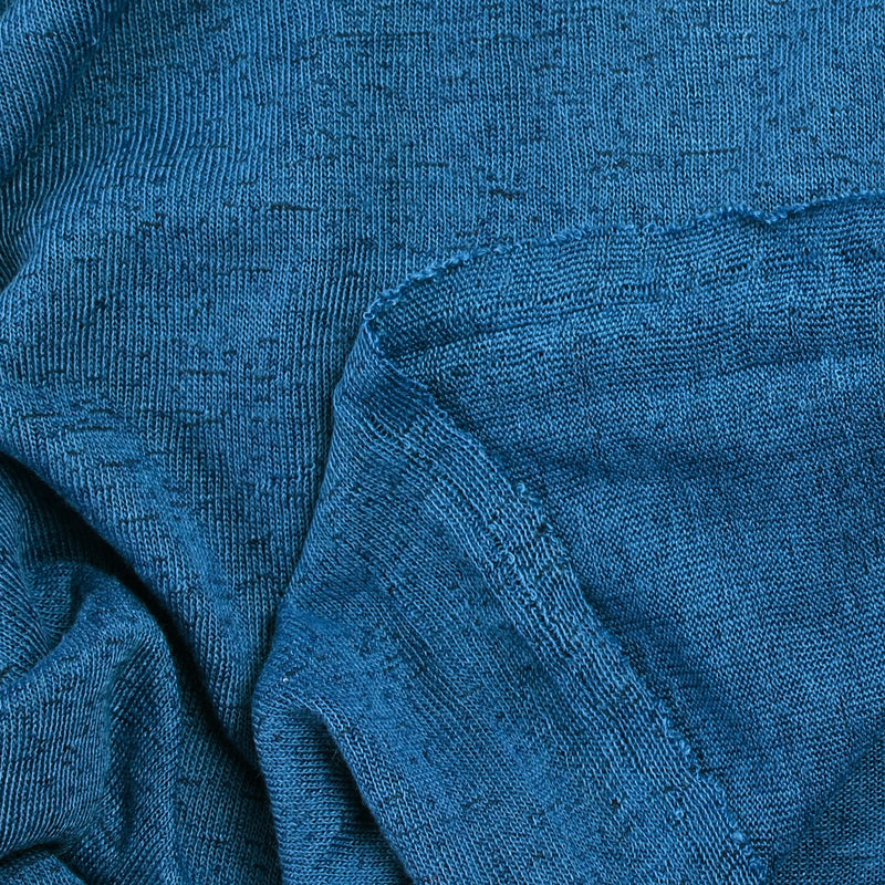 Maille fine flammée bleu