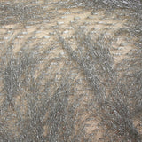 Organza de soie chair lancé découpé à Lurex long argent
