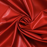 Satin duchesse stretch ciré rouge