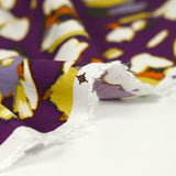 Viscose Crêpe Printed Painting Purple Background