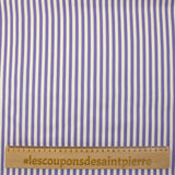 Satin de viscose tissé-teint rayé 6 mm mauve et blanc cassé