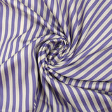 Satin de viscose tissé-teint rayé 6 mm mauve et blanc cassé