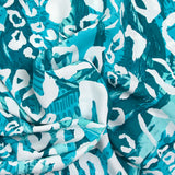 Viscose imprimée léopard turquoise