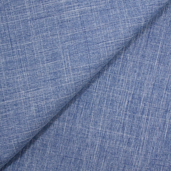 Tissu burlington polyester bleu chiné