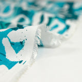 Viscose imprimée léopard turquoise