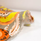 Camel and yellow countryside printed viscose
