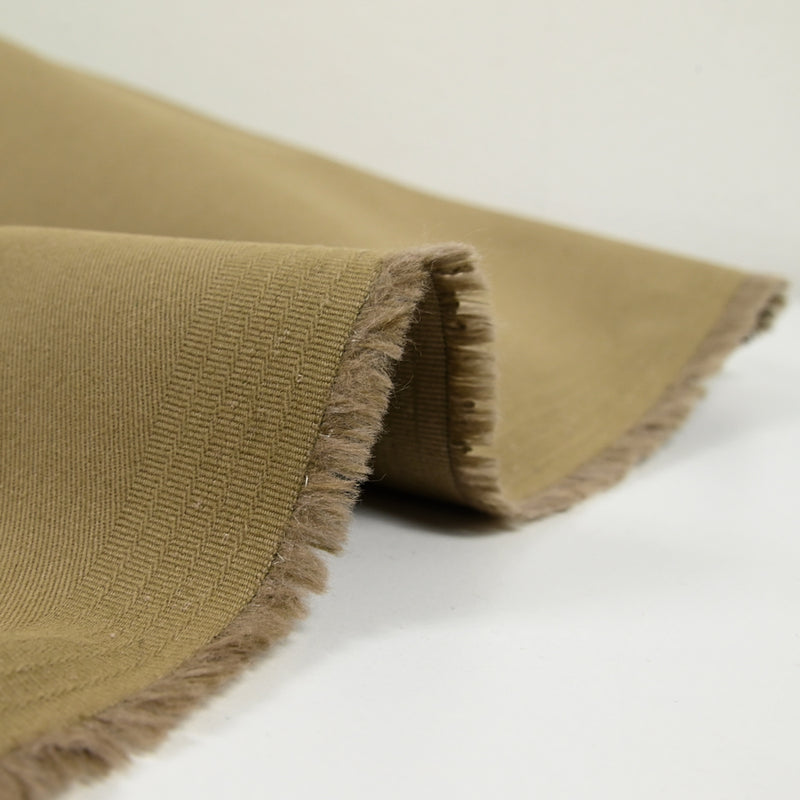 Gabardine de coton élasthanne thé vert
