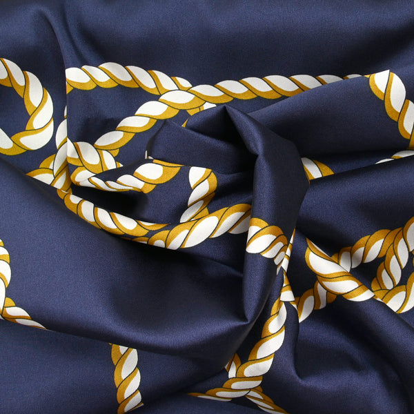 Twill polyester corde bleu marine