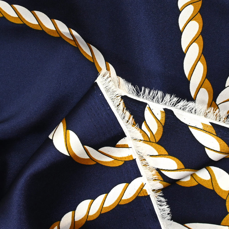 Twill polyester corde bleu marine