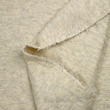 Heathered ecru quilted cotton jersey