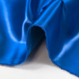 Satin duchesse stretch ciré bleu roi