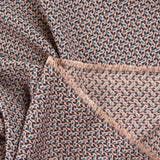 Microfibre imprimée polyester bouture bleu fond vieux rose