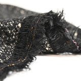 Tweed de polyester noir et écru