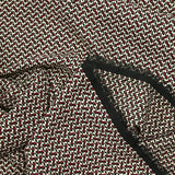 Microfibre imprimée polyester bouture bordeaux fond noir