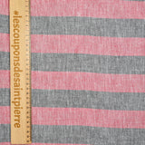 Black and red striped cotton