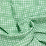 Coton à carreaux 1 cm fond vert