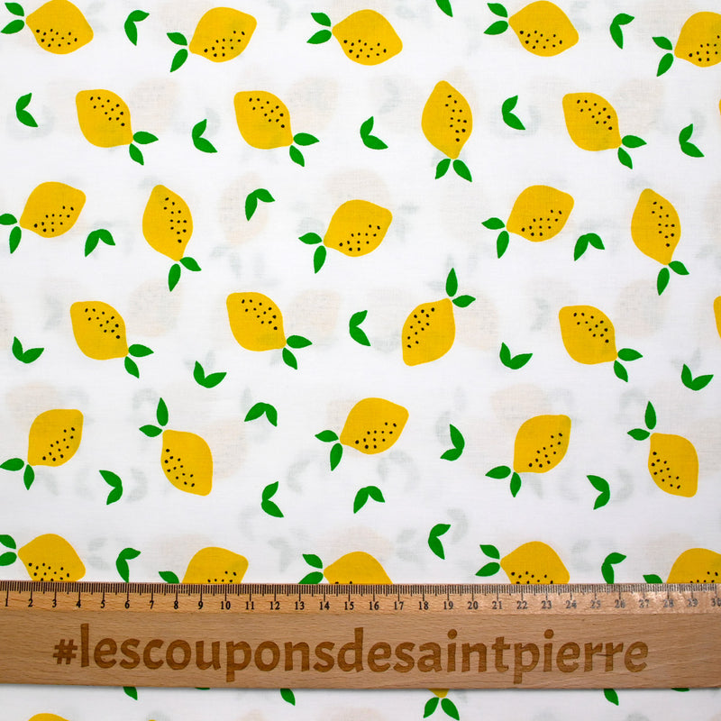 Cotton printed lemonade white background