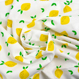 Cotton printed lemonade white background