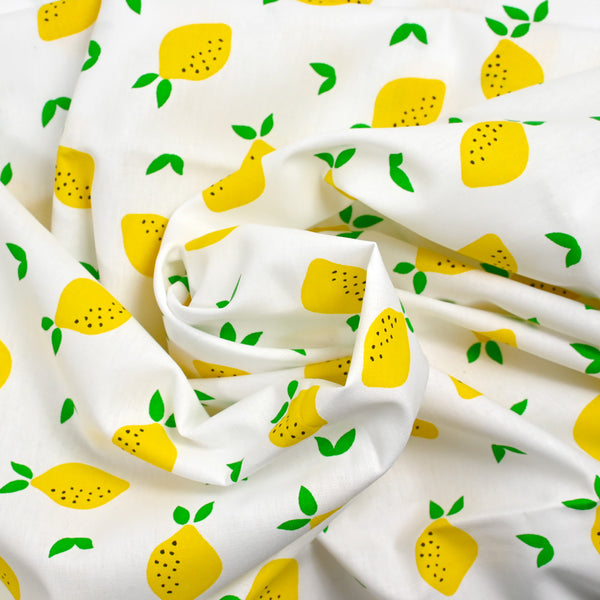 Cotton printed lemonade white background