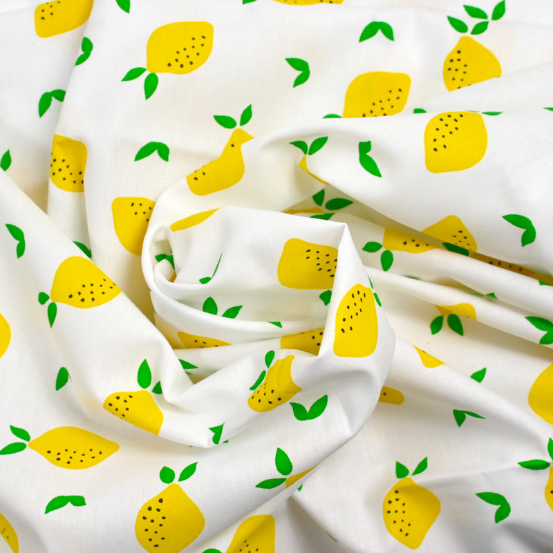 Cotton printed lemonade white background