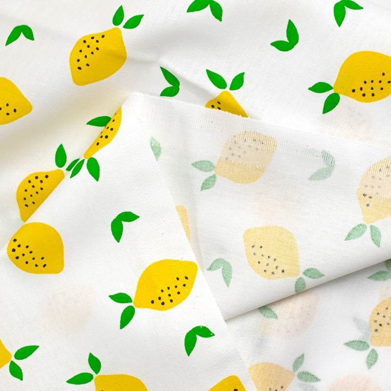Cotton printed lemonade white background
