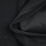 Black fleece-backed polyester jersey