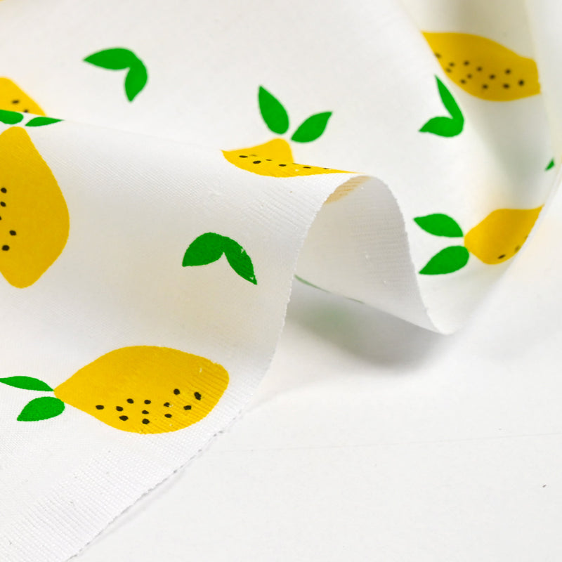 Cotton printed lemonade white background