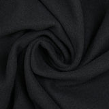 Black fleece-backed polyester jersey