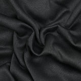 Black fleece-backed polyester jersey