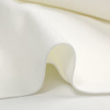 Jersey bord-côte tubulaire lourd blanc