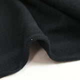 Black fleece-backed polyester jersey