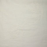 Crêpe viscose Lily brodé feuillage blanc cassé