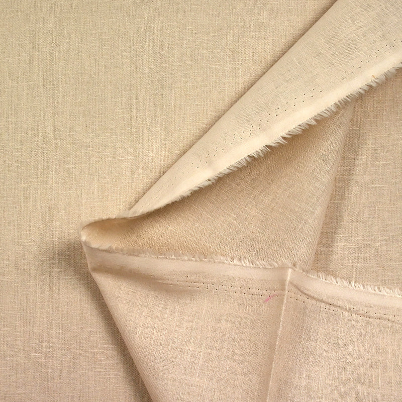 Lin et coton uni sable
