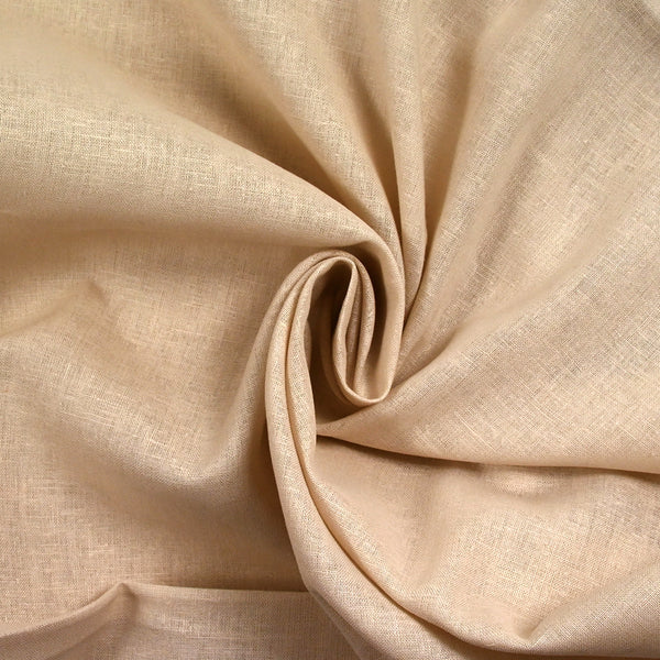 Lin et coton uni sable