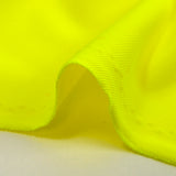 Fluorescent yellow polyester pique knit