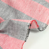 Black and red striped cotton