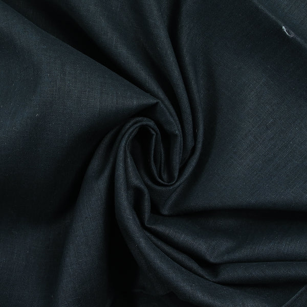 Lin et coton uni bleu nuit