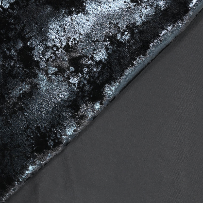 Velours polyester frappé noir