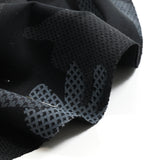 Satin de coton élasthanne lourd camouflage noir