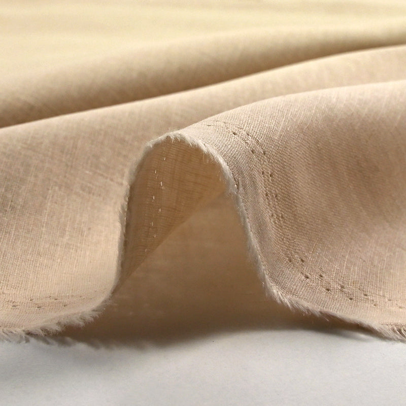 Lin et coton uni sable